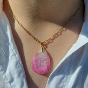 rosa collier 1 pétale